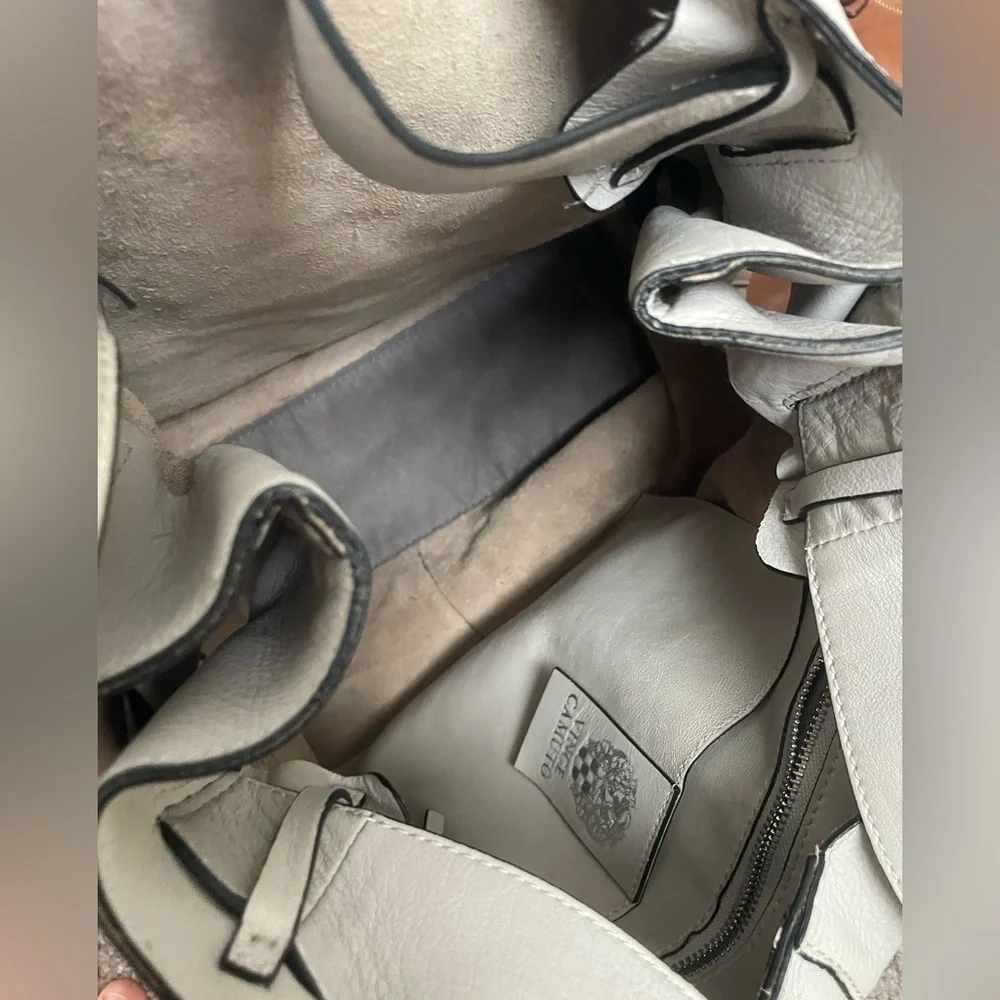 Vince Camuto⚡️XL Slouchy “Silver Cloud” Cyra Taupe Tote Bag - Picture 11 of 16